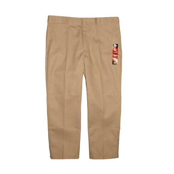 DICKIES NEW $30 Original 874 Work Pants Khaki‎ Flat Front Men's 42 - Picture 1 of 3